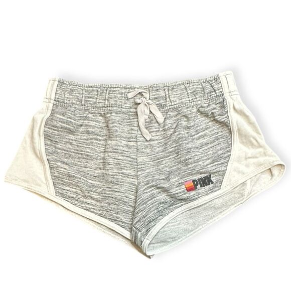 PINK VICTORIA’S SECRET Women’s Gray Marled Logo Lounge Shorts Size XS - Picture 1 of 4
